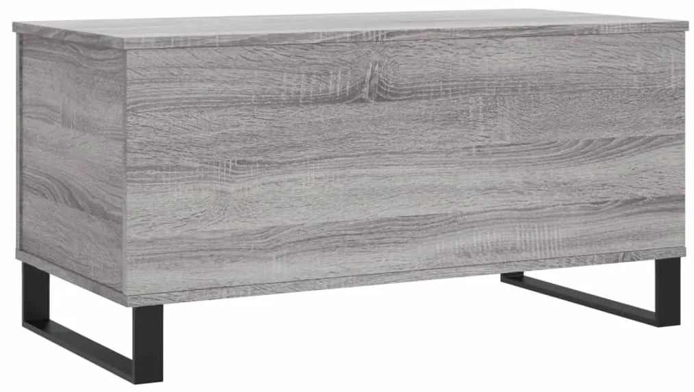 Szürke sonoma színű szerelt fa dohányzóasztal 90x44,5x45 cm