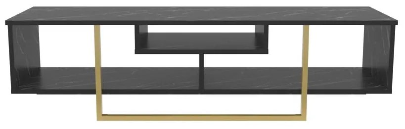 TV szekrény Asal 150 - Black, Gold