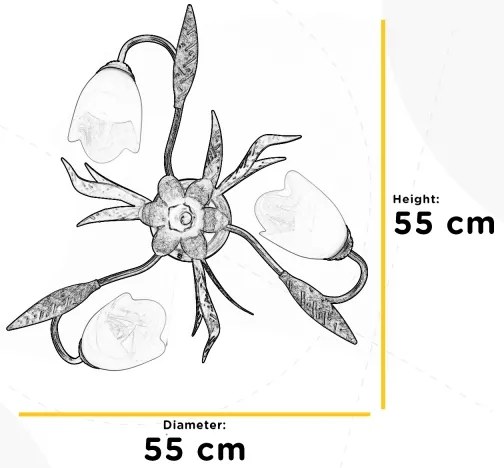ONLI - Mennyezeti lámpa SONIA 3xE14/6W/230V