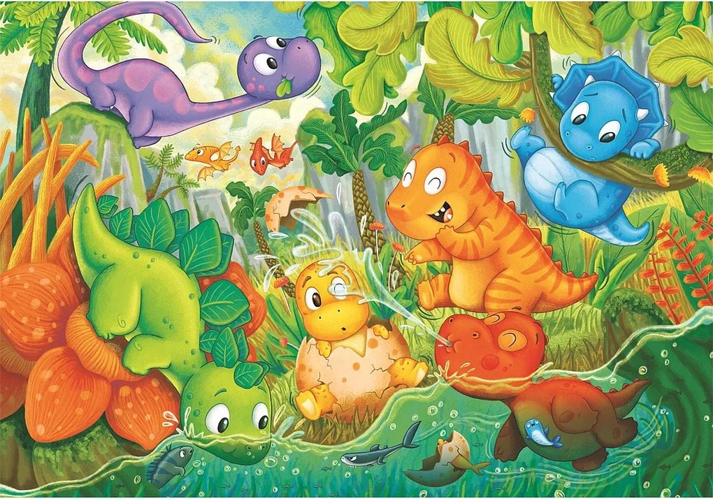 Dinoszaurusz Happy Oasis 24 db-os maxi puzzle Clementoni