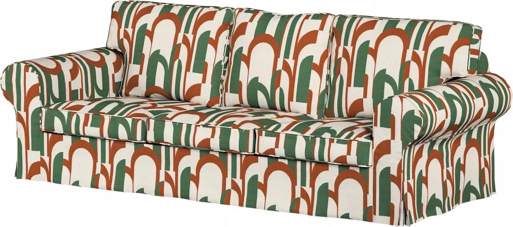 Ektorp 3 személyes kanapé huzat, összecsukható Ikea zöld