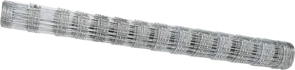 vidaXL Legelőkerítés Ezüst 50 x 1,4 m Horganyzott acél