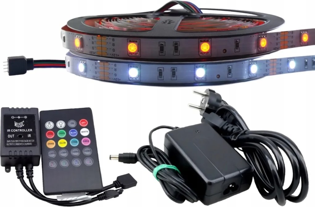 Led szalag szett Smd Rgb 5050 Zenei Diszkó 7m