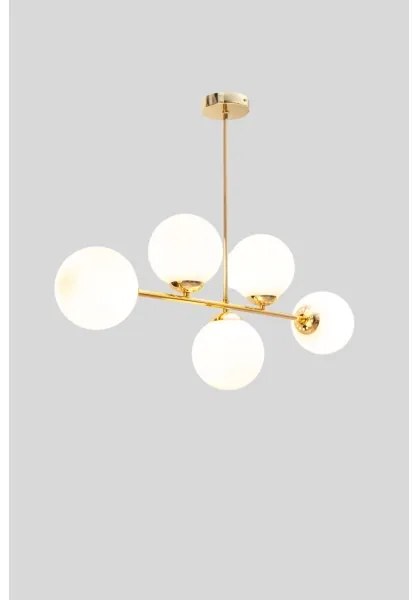 Csillár rúdon FIRA 5xE27/60W/230V arany