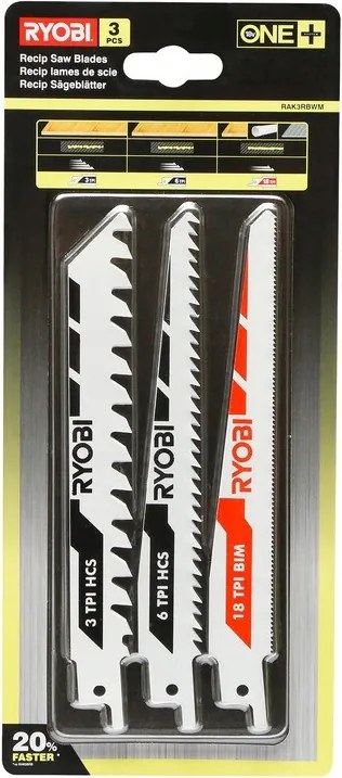 Ryobi RAK3RBWM 3 részes fűrészlapkészlet szúrófűrészekhez