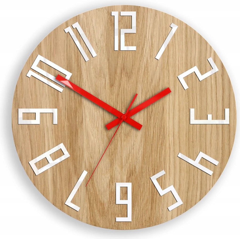 Falióra Modern Fa Nagy Számokkal Kerek Csendes Loft