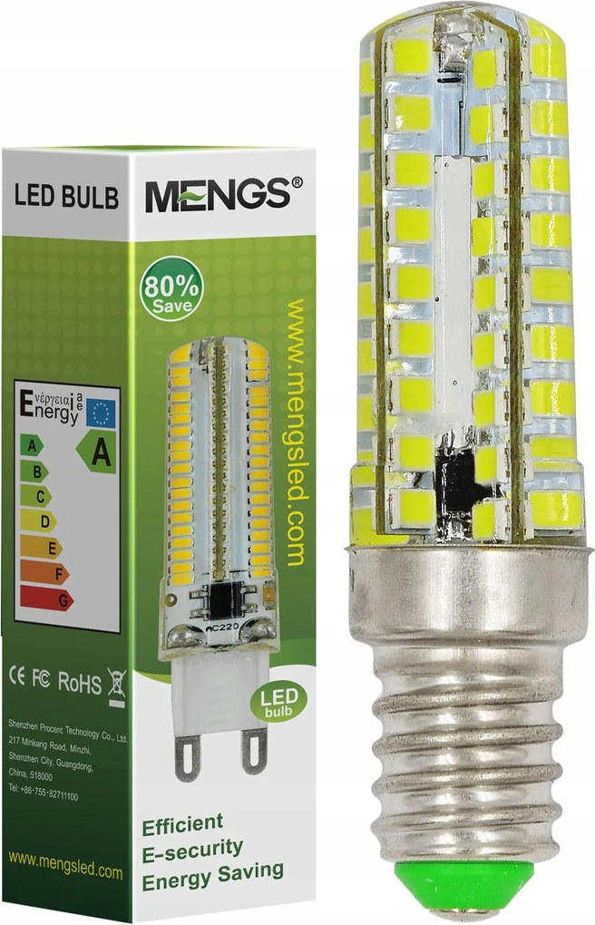 Led izzó E14 7W=55W hideg fehér 400LM