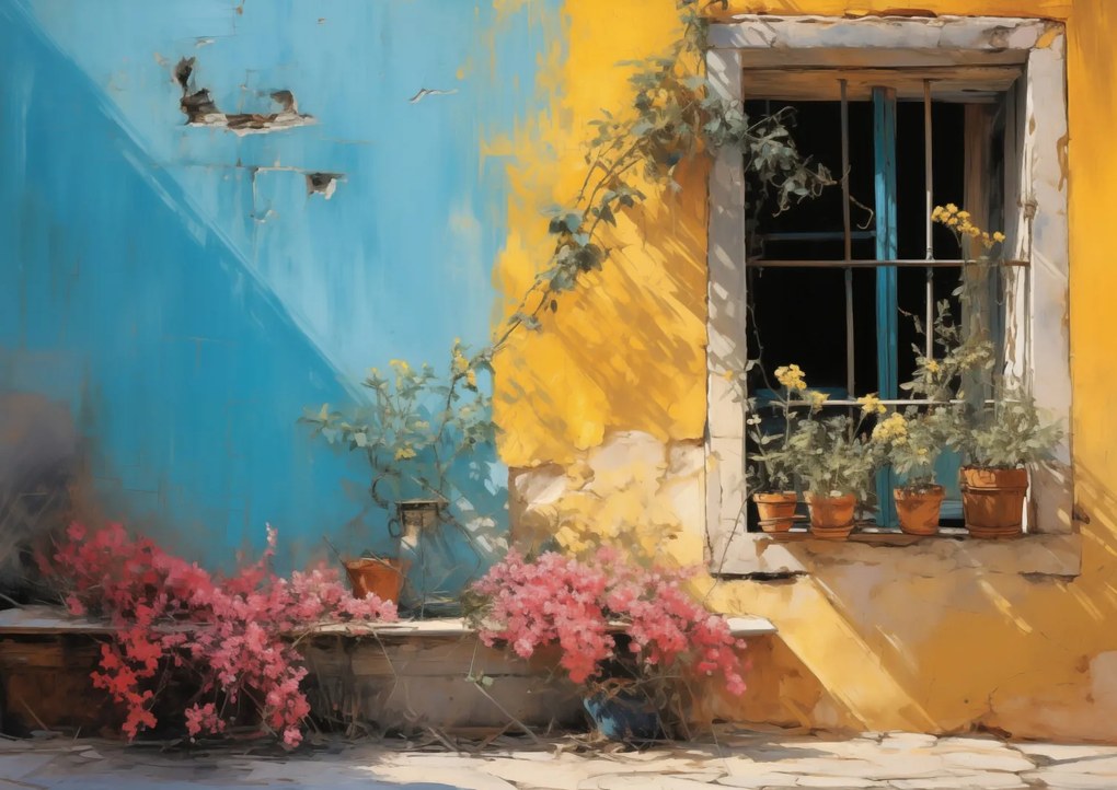 Poszter 42x29,7cm Napsütötte utca