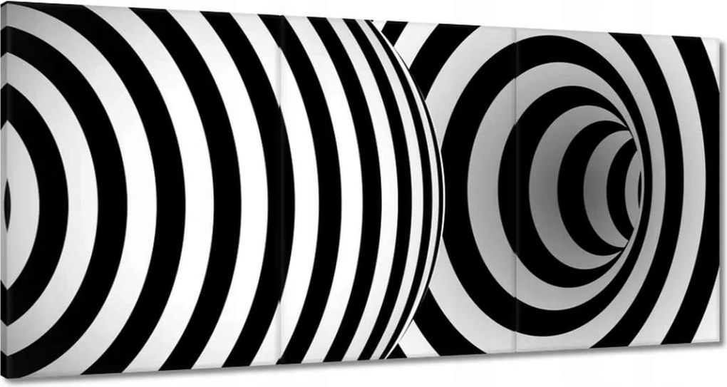 Festmények 180x90 Absztrakt fekete-fehér