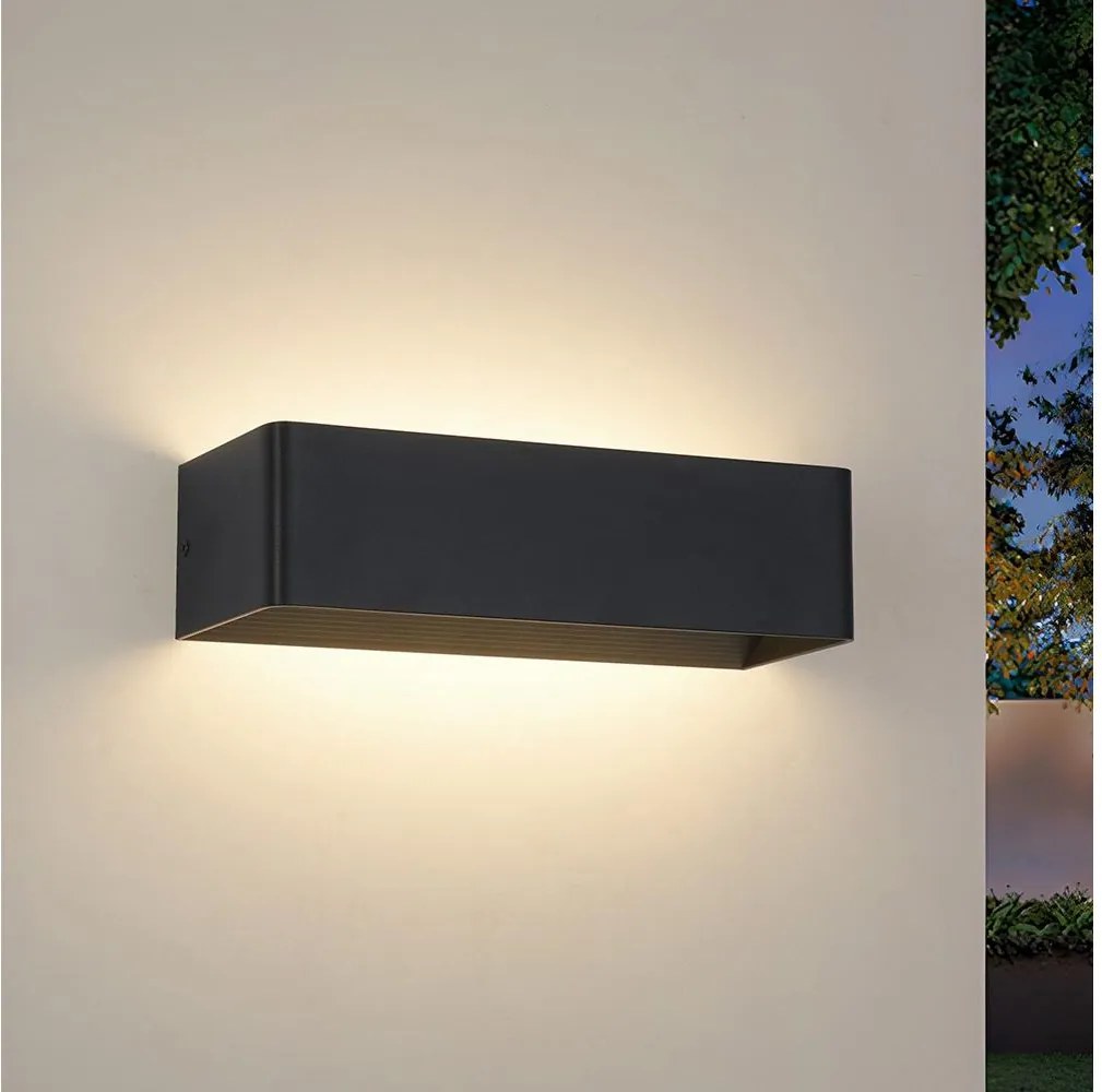 Brilagi - LED-es kültéri fali lámpa DONNANI LED/12W/230V 30 cm fekete IP44