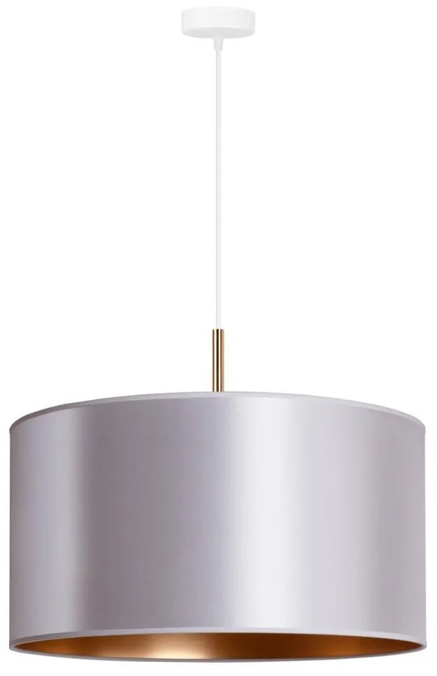 Duolla Duolla - Csillár zsinóron CANNES 1xE27/15W/230V á. 45 cm ezüst/réz DU602426