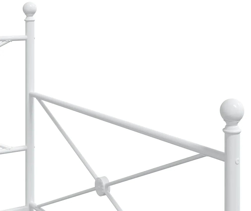 Daybed with Trundle without Mattress White 100x190 cm acél
