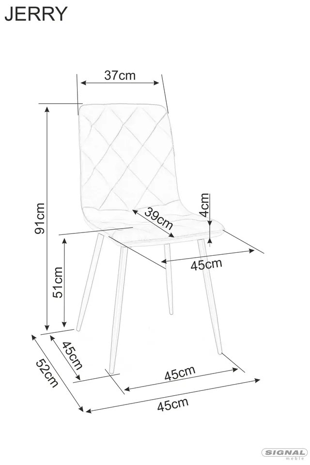 Olívazöld bársony étkezőszék JEROME