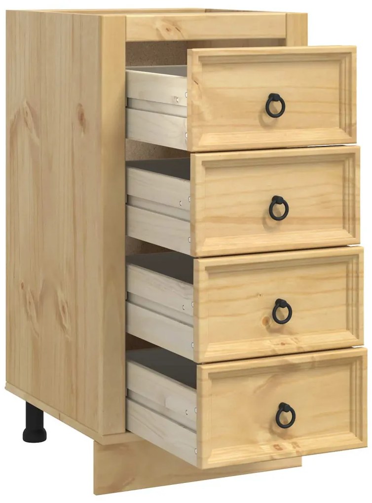 Cabinet fiókkal tárolóval Méz 40 x 46 x 81,5 cm Tömör fenyőfa