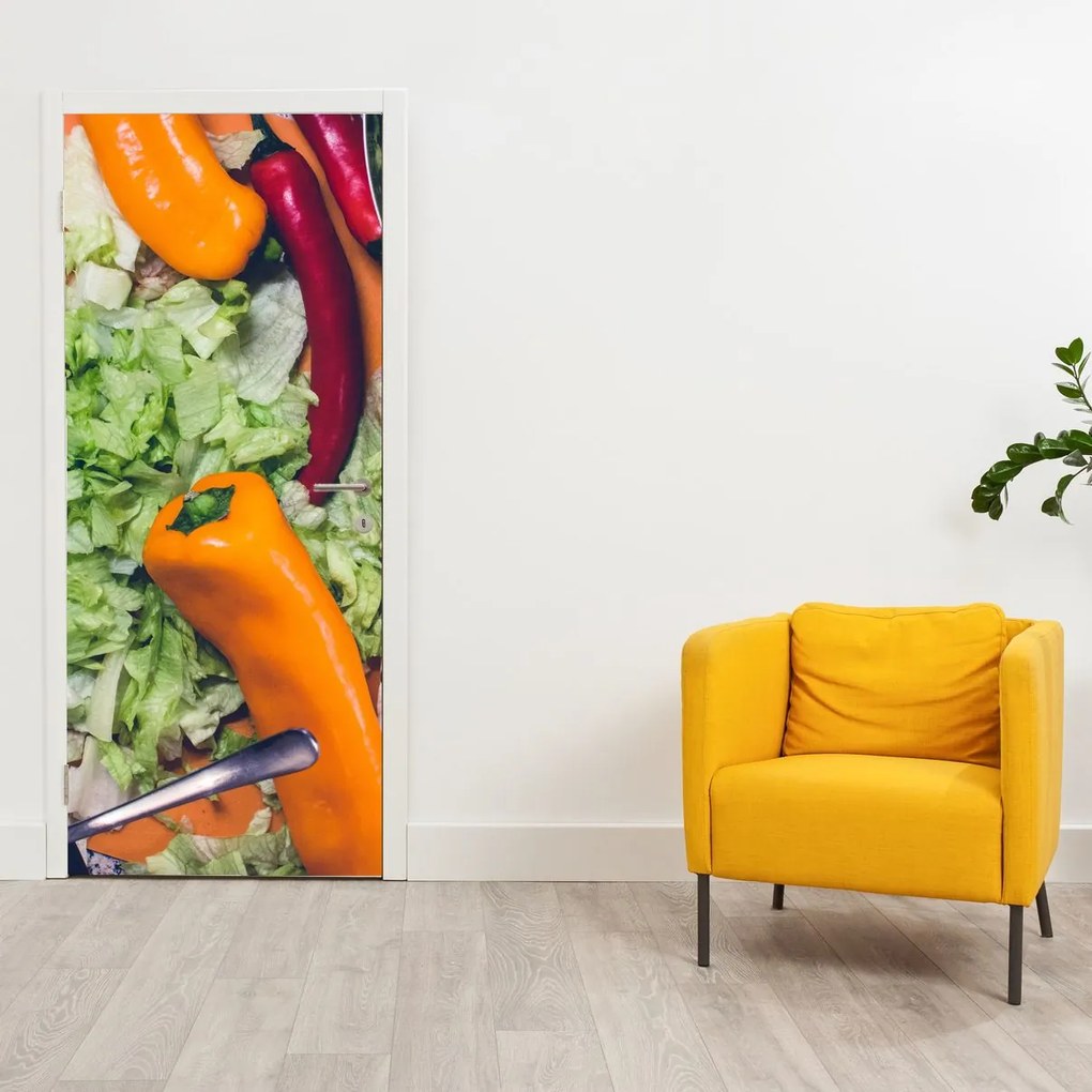 Fotótapéta ajtóra - Zöldség (95x205cm)