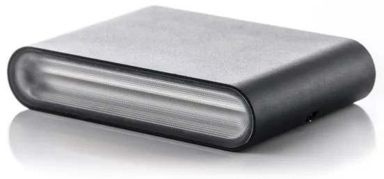 LED2 - LED Kültéri fali lámpa FLAT 2xLED/5W/230V IP65 fekete