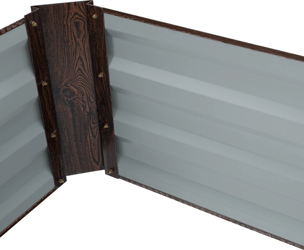 Magasított virágágy, barna, acél, NONKY TYP 7