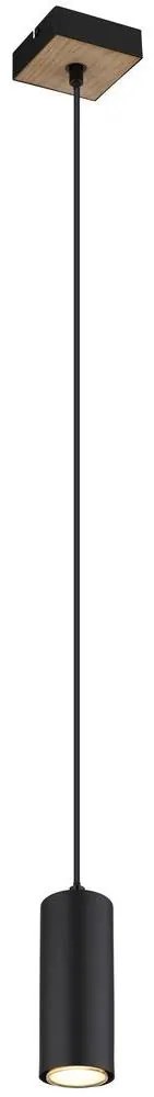 Globo 57911HBW - Csillár zsinóron ROBBY 1xGU10/35W/230V fekete/barna