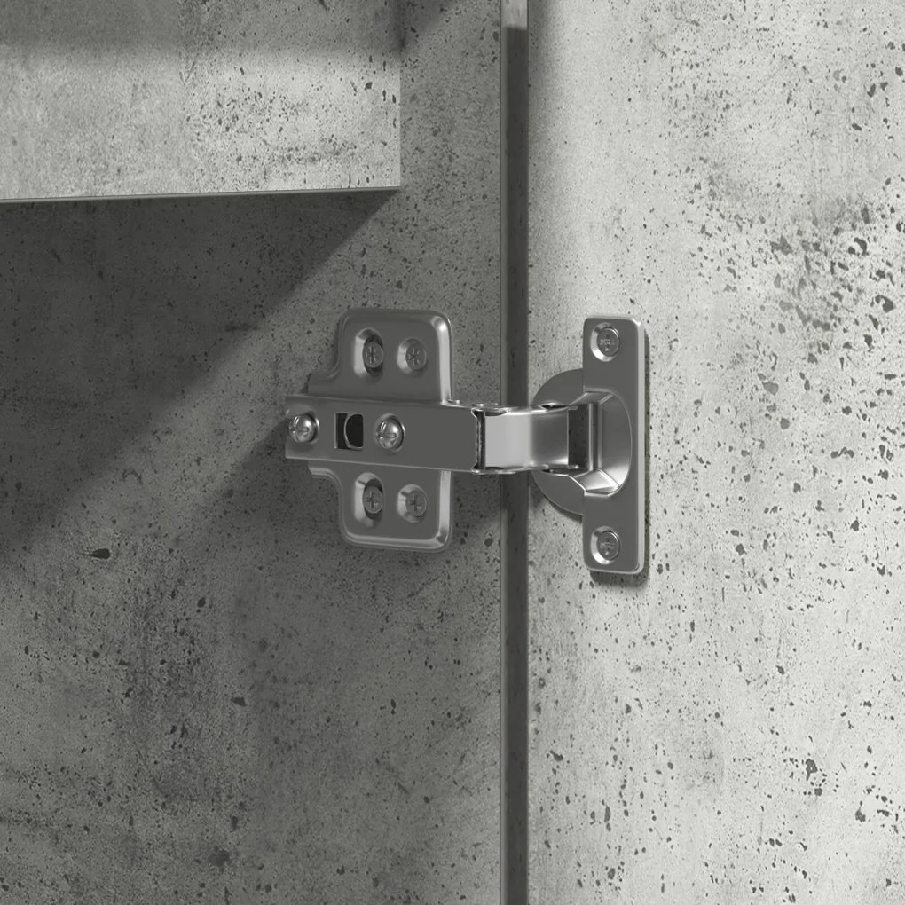 TV állvány Beton Szürke 100x38x49 cm Mérnöki fa