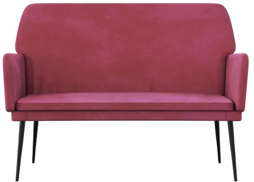 vidaXL bordó bársonypad 108x79x79 cm