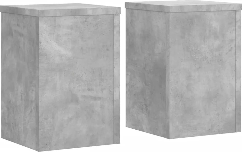 vidaXL 2 db betonszürke szerelt fa növénytartó állvány 25 x 25 x 35 cm