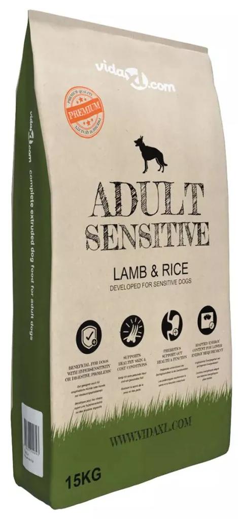 vidaXL „Adult Sensitive Lamb &amp; Rice” prémium száraz kutyatáp 15 kg