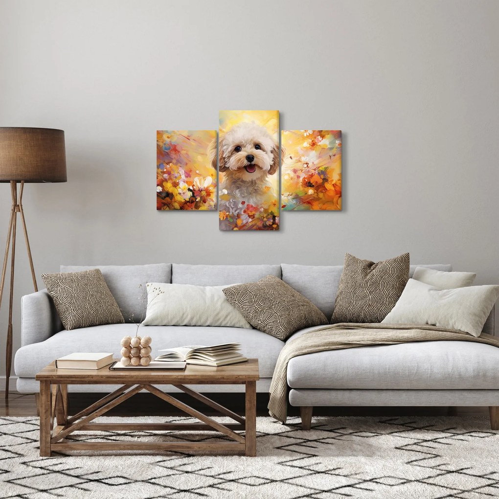 Kép - Boldog kutya (90x60 cm)
