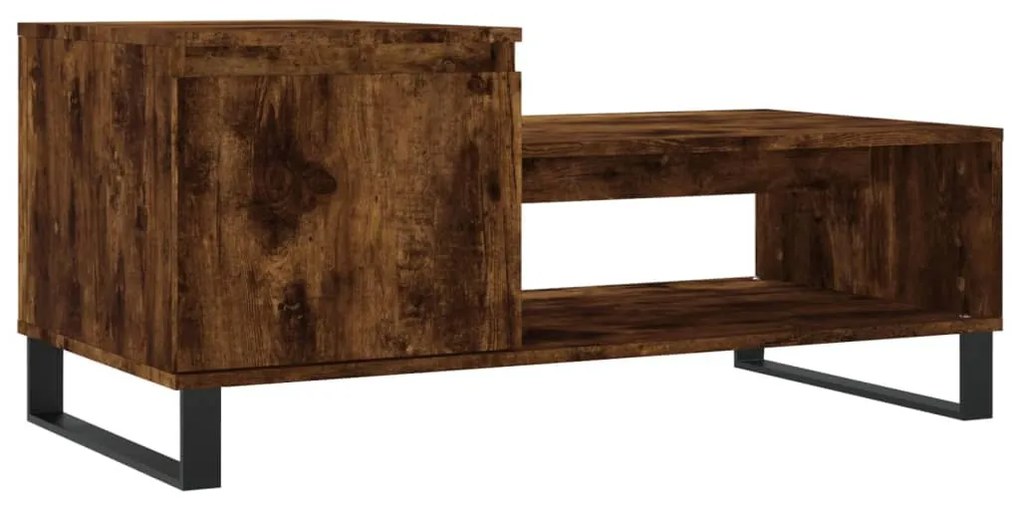 Füstös tölgy színű fatermék dohányzóasztal 100 x 50 x 45 cm