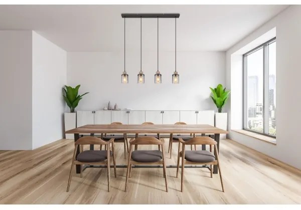 Globo 15707-4H - Csillár zsinóron REID 4xE27/15W/230V