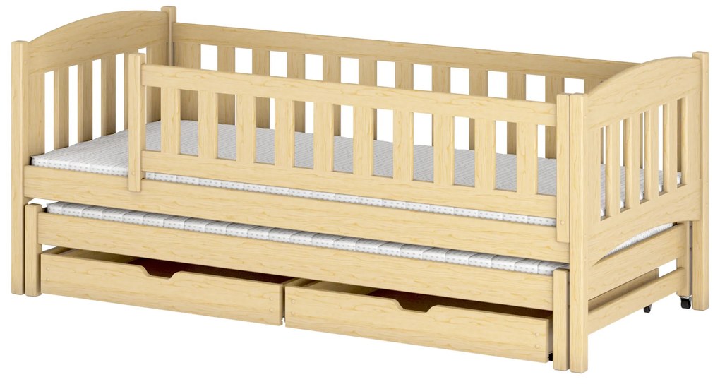 Gyerekágy 90 x 200 cm Amalia (ágyráccsal és tárolóhellyel) (borovi fenyő). Akció -10%. 1013108