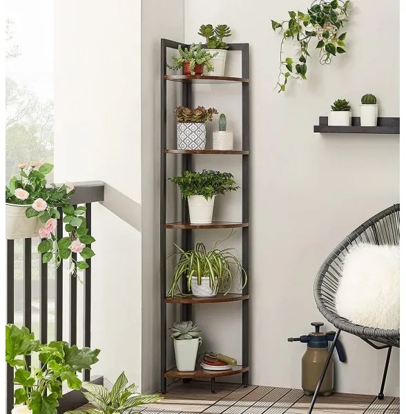 NAVARO könyvszekrény barna/fekete