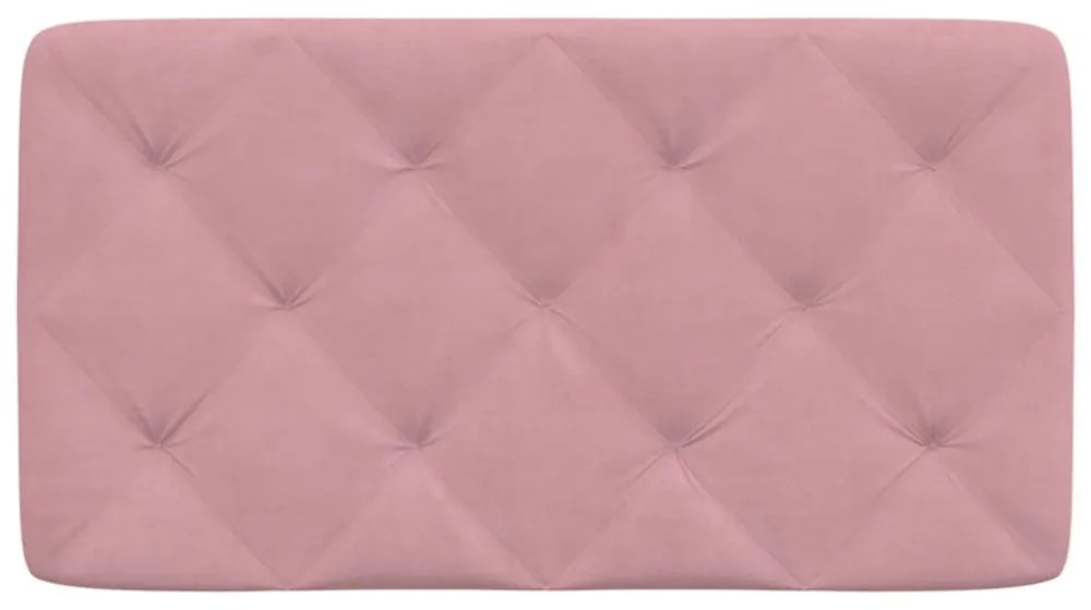 rózsaszín bársony fejtámla párna 80 cm
