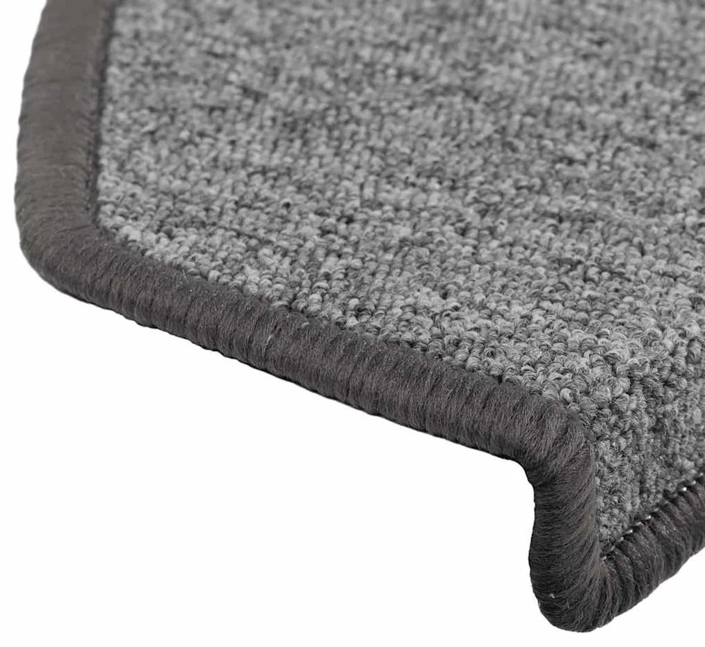 30 db sötétszürke, félkör alakú, nagy lépcsőszőnyegek 65 x 24 x 4 cm