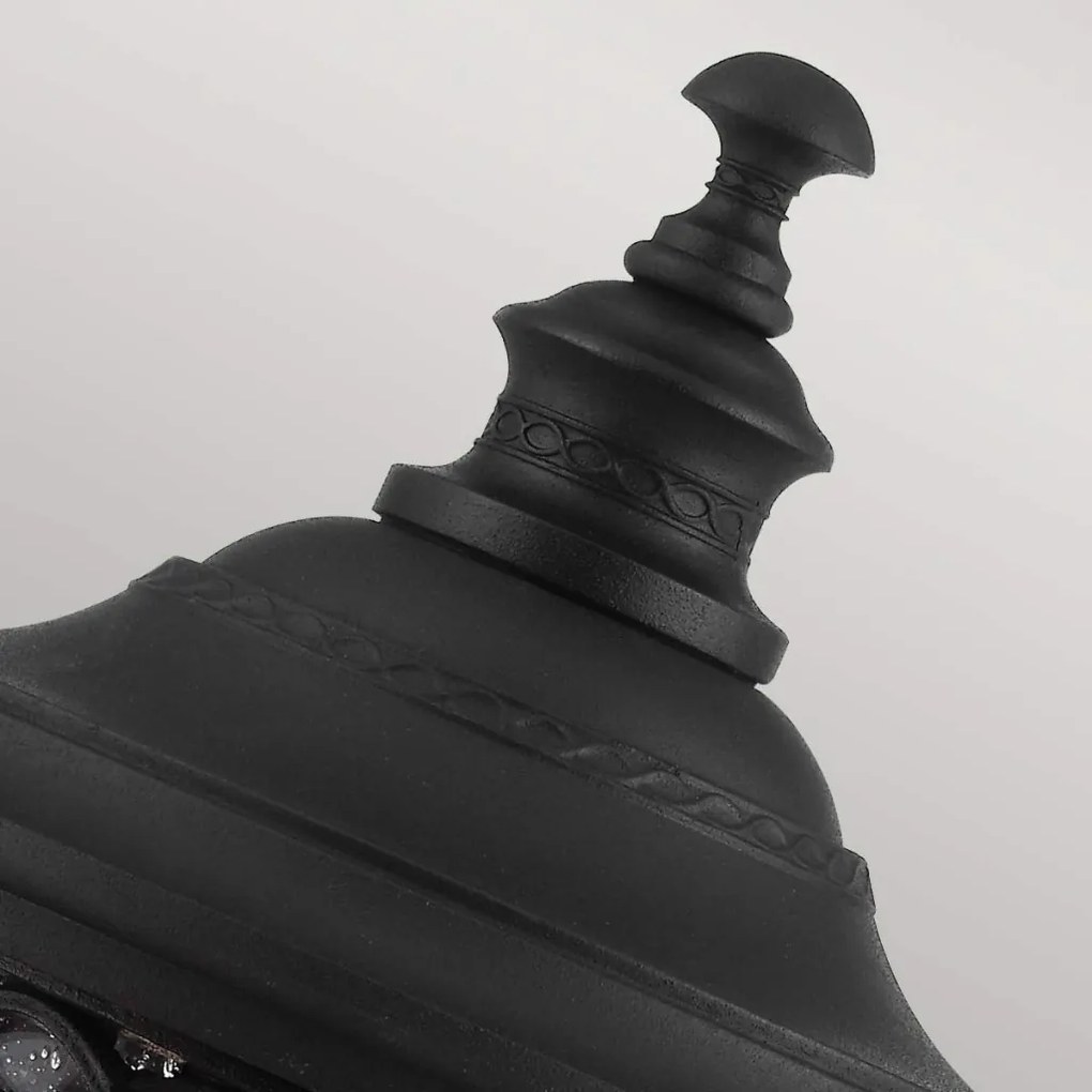 ELSTEAD FE-EB3-M-BLK ENGLISH BRIDLE Klasszikus Kültéri Állólámpa Fekete, Átlátszó E14 IP44