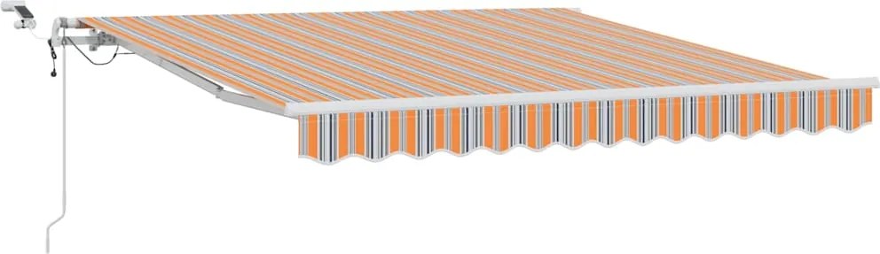 vidaXL Behúzható napellenző Sokszínű 350 x 250 cm Poliészter és fém
