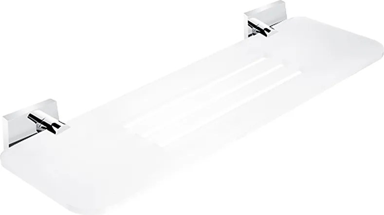 Nimco Keira fürdőszobai polc lyukakkal, matt fehér, 40 cm Ke X340-26