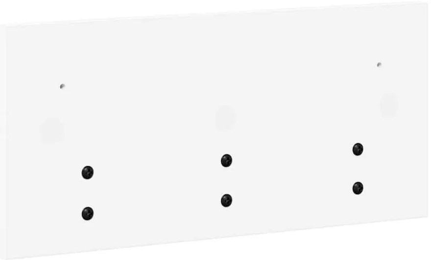 Fali Kabáthorog polcokkal Fehér 40 x 10.5 x 18 cm Faanyag