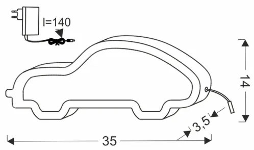 Gyermek asztali LED-lámpa CAR LED/11W/230V rózsaszín