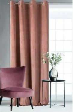 Vellis kész sötétítő függöny Eurofirany sötét rózsaszín elegáns