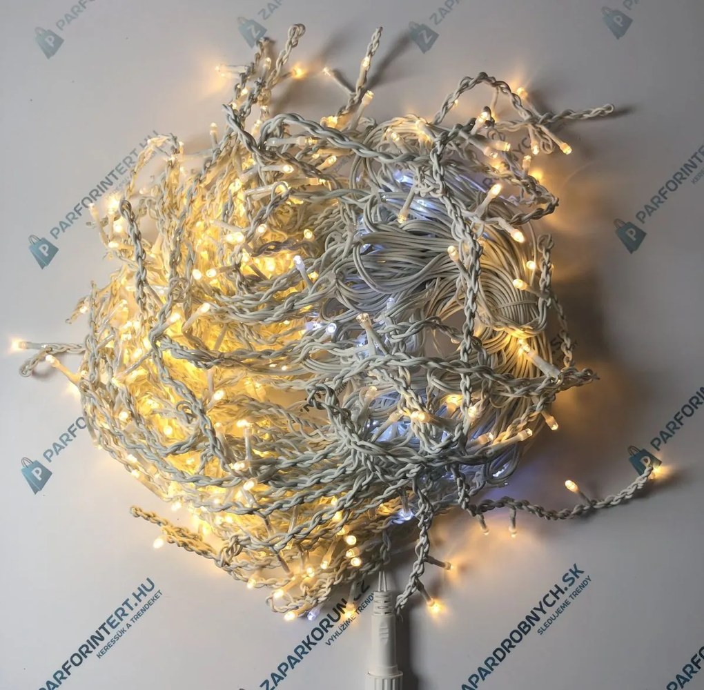 Kültéri karácsonyi LED függöny 25M+ 500LED - warm white