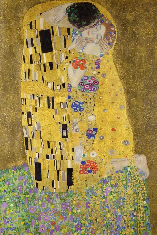 Plakát A csók, Gustav Klimt