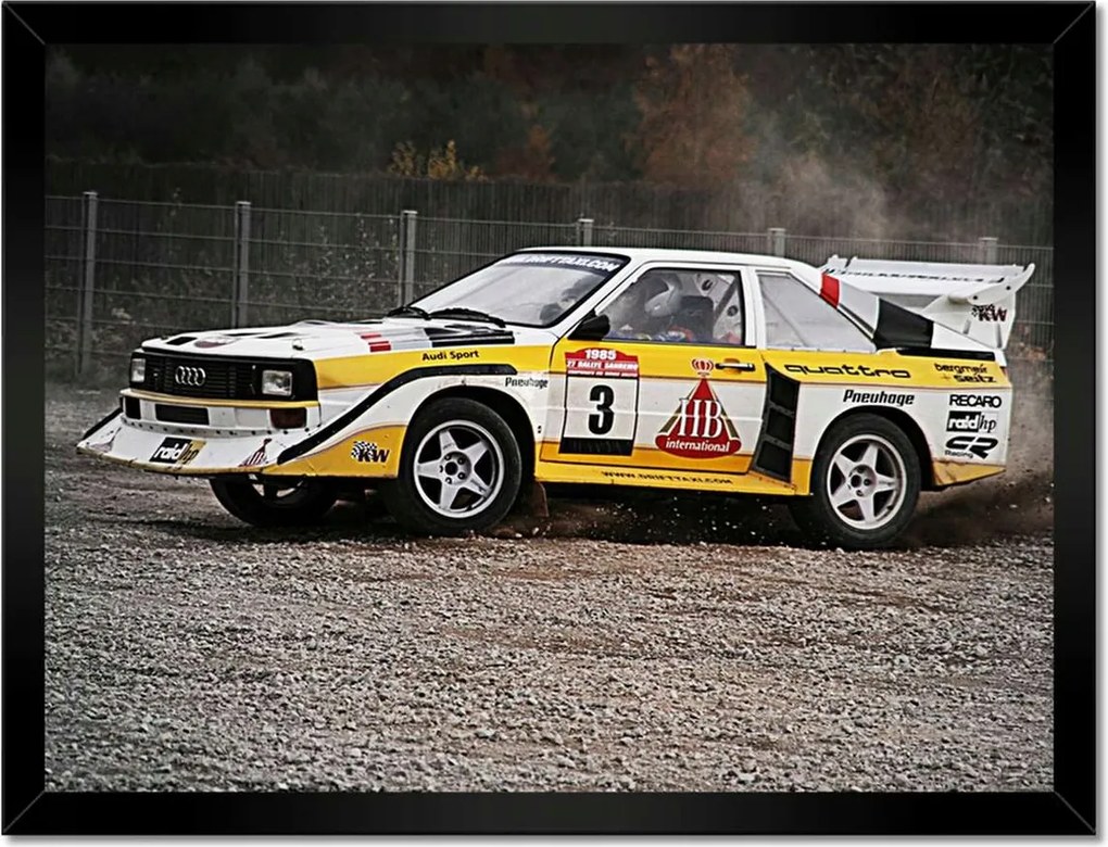 Poszterek keretben 40x30 Audi Quattro Drift oldalfal