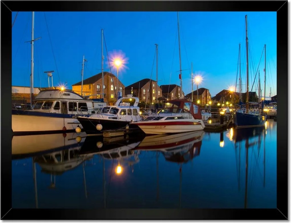 Poszterek keretben 40x30 Éjszakai kikötő
