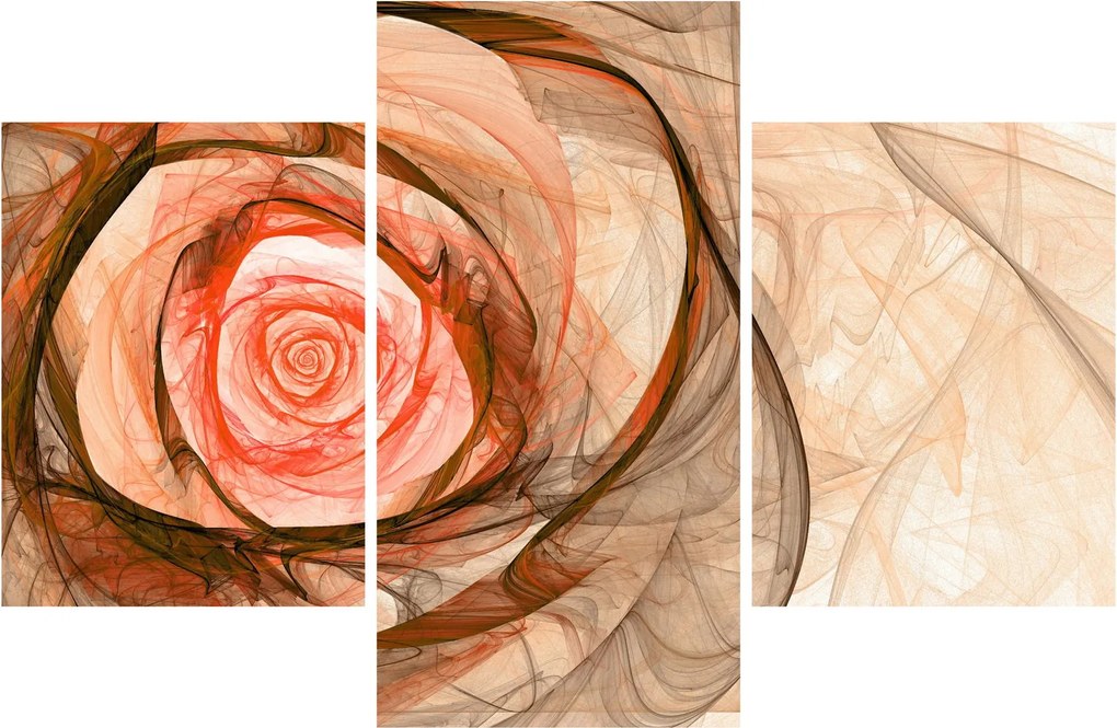 Kép - Absztrakt rózsaszín rózsaszín fehér háttérrel (90x60 cm)