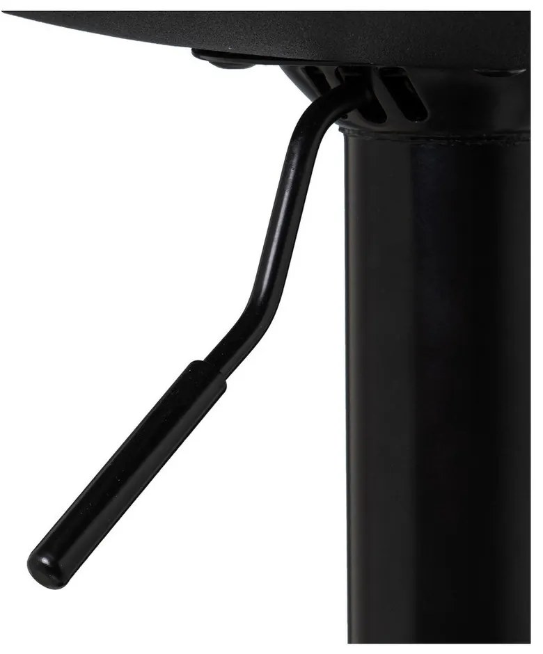 Fekete bőr utánzat állítható magasságú bárszék szett 2 db-os (ülésmagasság 56,5 cm) – Casa Selección