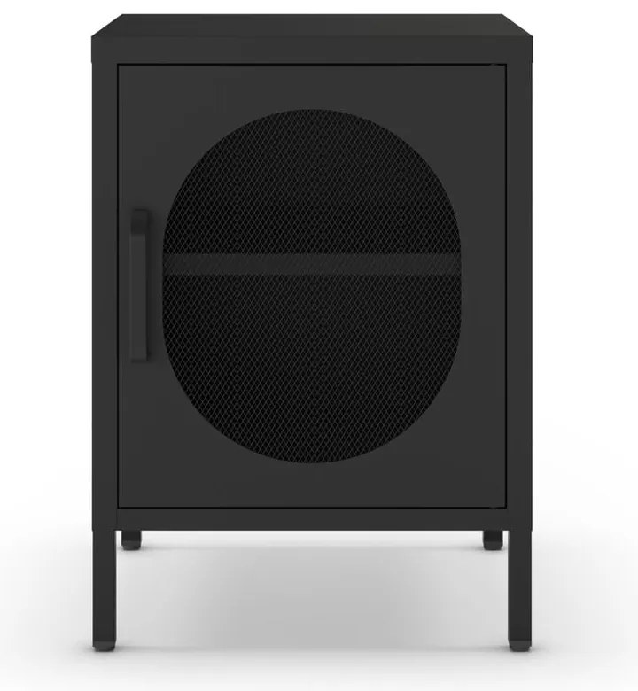 Fekete fém éjjeliszekrény Diora – Marckeric