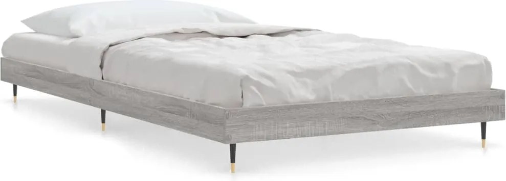 vidaXL sonoma tölgyszínű szerelt fa ágykeret 90 x 200 cm