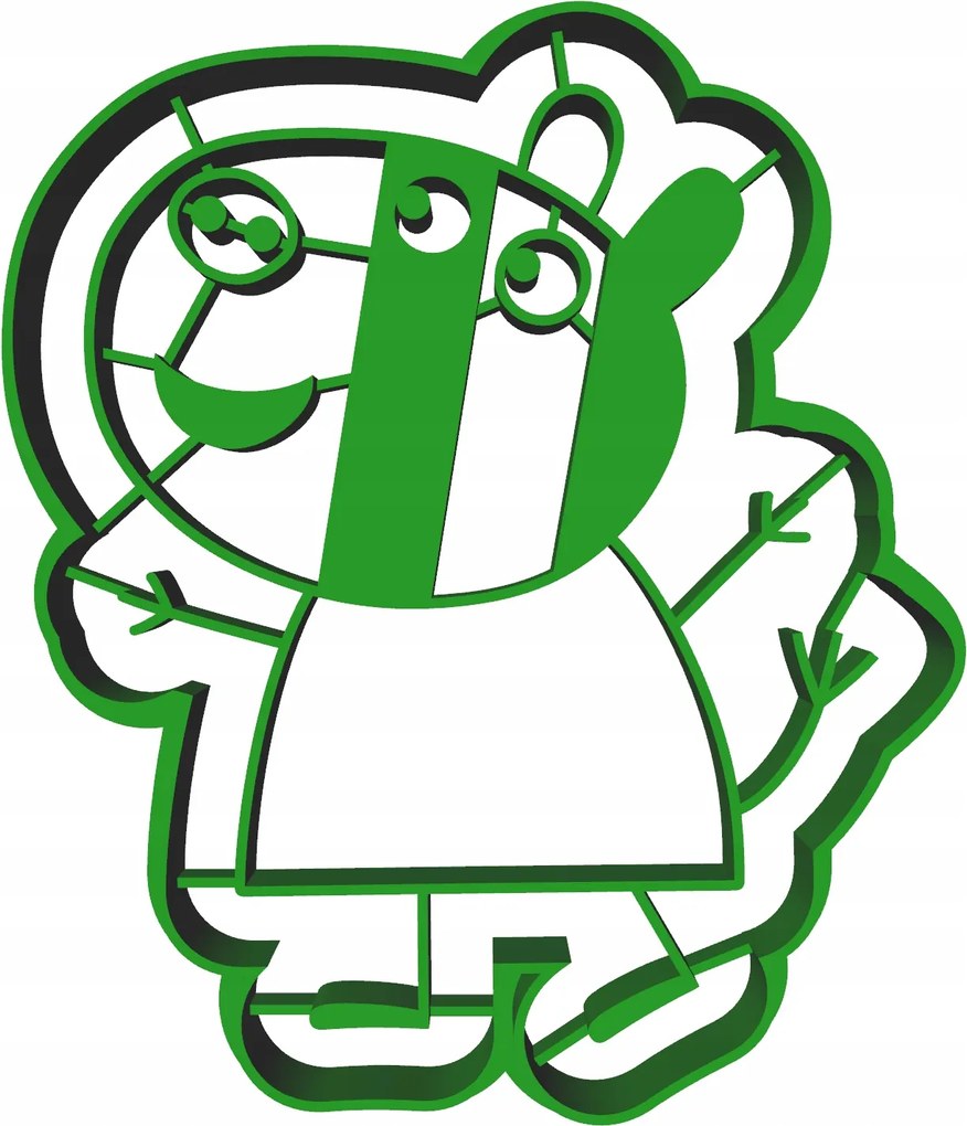 Mézeskalács Forma Malac Zoe Zebra 8cm