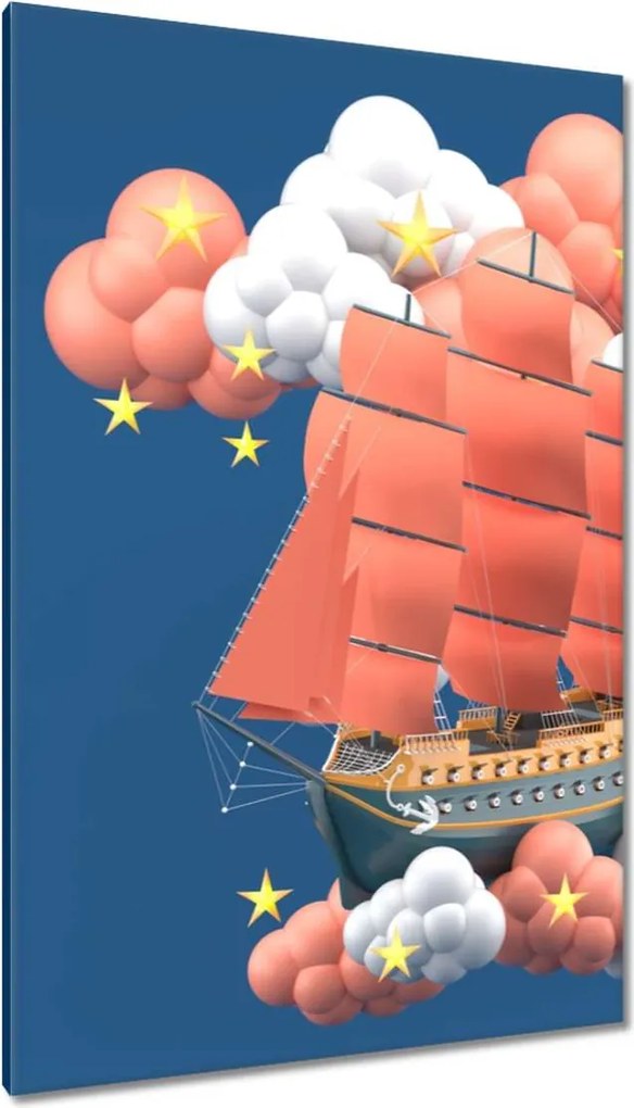 Vászonkép 80x120 Léghajó Vitorlák