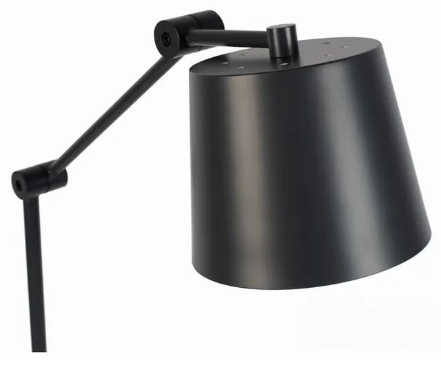 Fekete állólámpa fém búrával (magasság 135 cm) Hajo – White Label